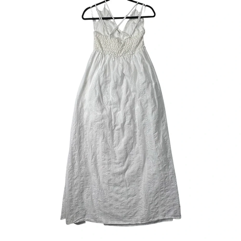 Large Three bird nest white lace bohemian dress work pockets - Picture 8 of 13